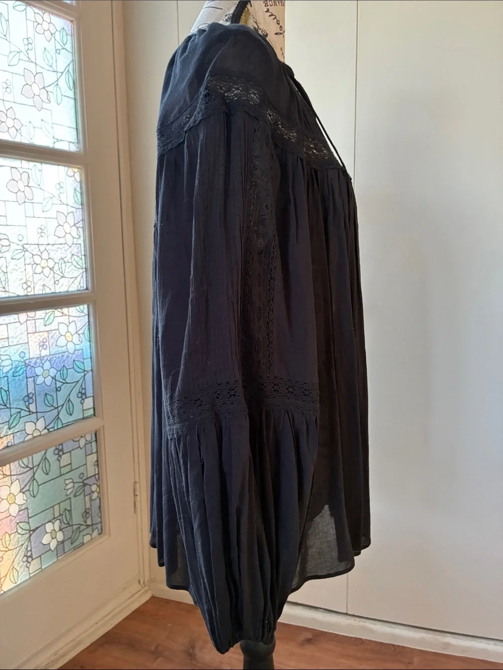 NWT Spell Teodora Blouse in Black size small - Picture 5 of 9